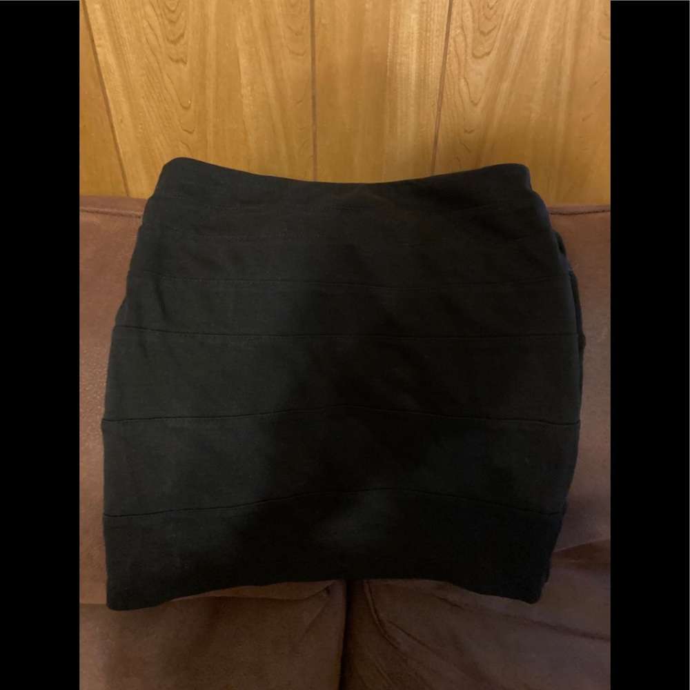 Black mini skirt